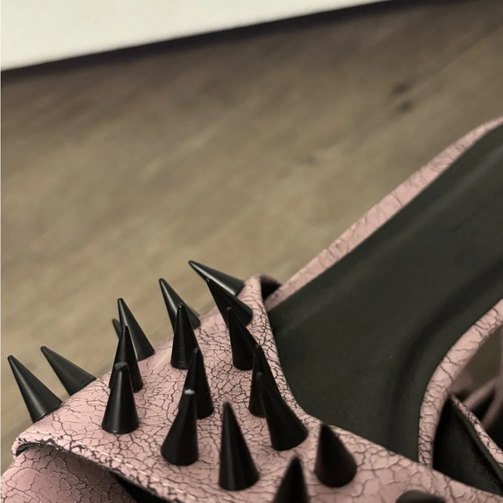 Dolls Kill / Sugar Thrillz Lovestruck Edge Peep Toe Heels - Picture 9 of 10